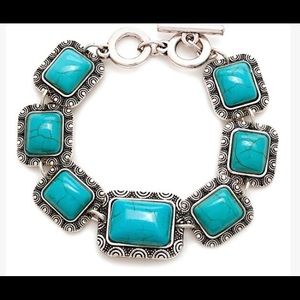 🔥 SALE! BNIP Real Howlite/Silvertone Bracelet